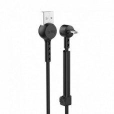 Кабель Micro USB HAVIT HV-H695,кутовий black, 2.1А 1m/25252