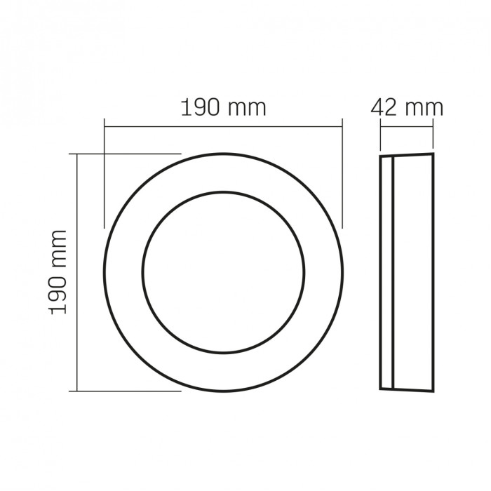 LED світильник ART IP65 круглий VIDEX 15W 5000K Black