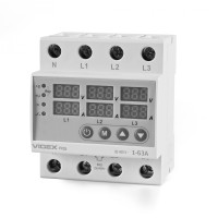 Трифазне реле контролю напруги та струму VIDEX RESIST 145-300В 1-63А