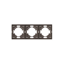 Рамка мокко на 3 места горизонтальная VIDEX NOTA (VF-NT-FR3H-BR)
