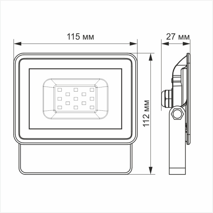 LED прожектор VIDEX Fe 10W 5000K 12V