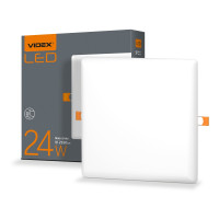 LED світильник безрамковий квадратний VIDEX 24W 4100K
