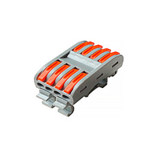 Клемник швидкого монтажу DIN 4+4п сірий PA (TF-KND-224) TITANUM