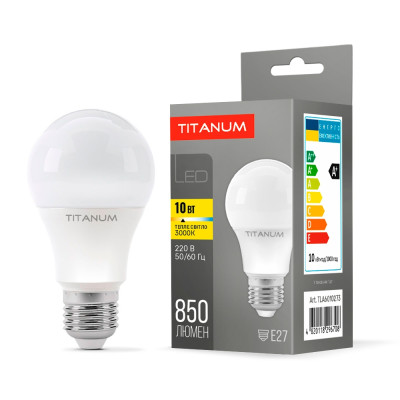LED лампа TITANUM A60 10W E27 3000К