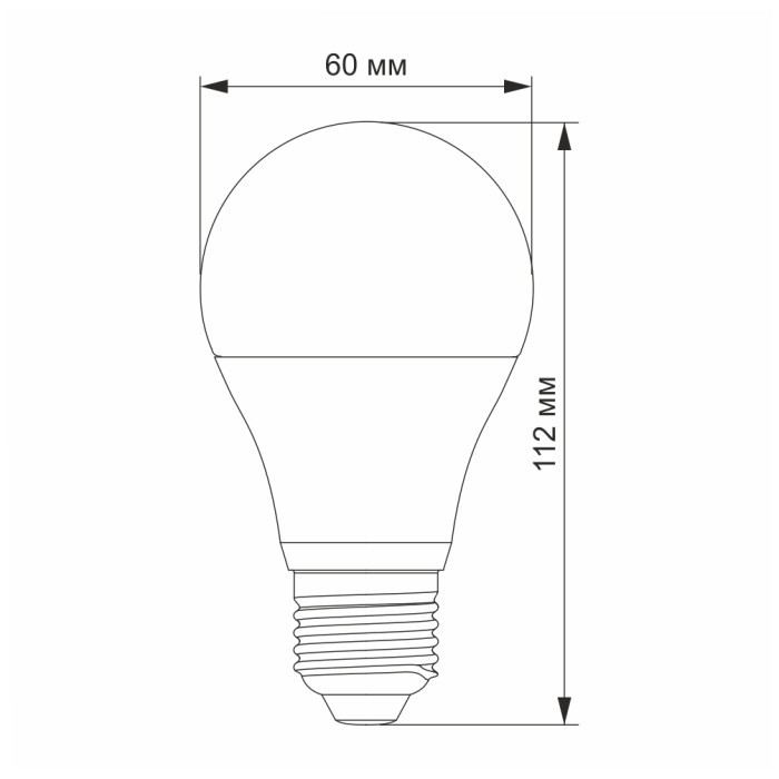 LED лампа TITANUM A60 10W E27 3000К