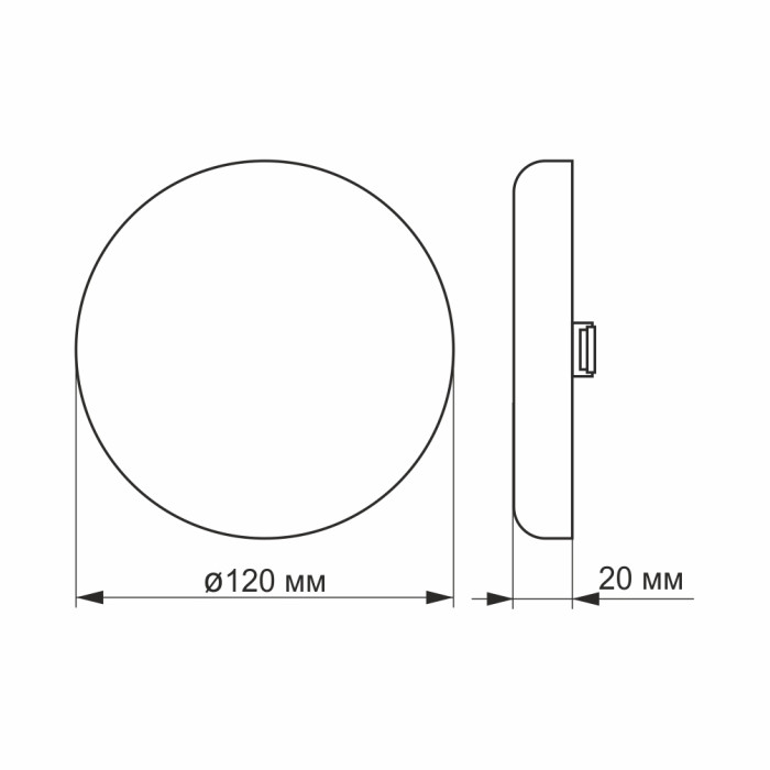 LED світильник безрамковий круглий VIDEX 15W 4100K