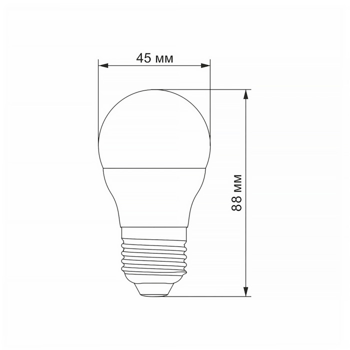 Лампа LED VIDEX високоефективна G45h 6W E27 4100K 220V VL-G45h-06274/28600