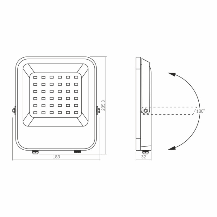 LED прожектор VIDEX 50W RGB 220V
