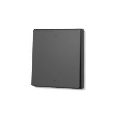 Выключатель одноклавишный проходной угольно-черный VIDEX NOTA (VF-NT-SW1P-BL)