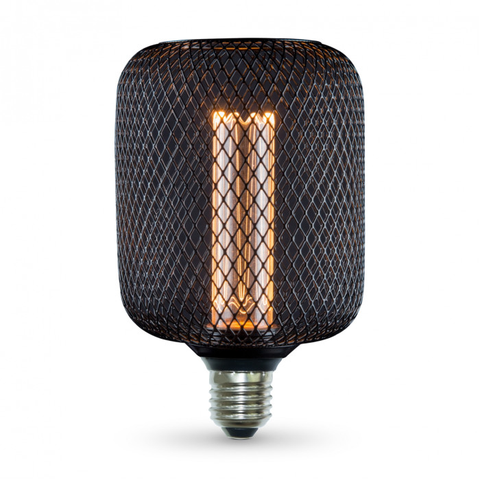 LED лампа VIDEX Filament VL-DBMC100162 4W E27 1800K Black Chainmail style