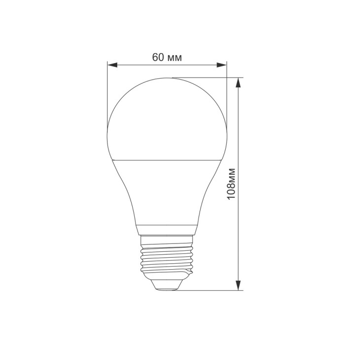 LED лампа TITANUM A60 8W E27 4100К