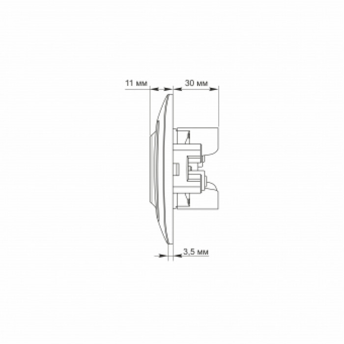 Розетка двойная белая TITANUM STANDARD
