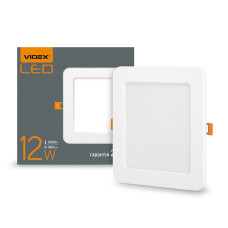 LED світильник вбудований квадрат VIDEX 12W 5000K