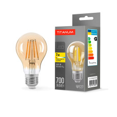 LED лампа TITANUM Filament A60 7W E27 2200К бронза