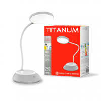 Лампа настольная LED TITANUM TLTF-022G 7W 3000-6500K USB серая