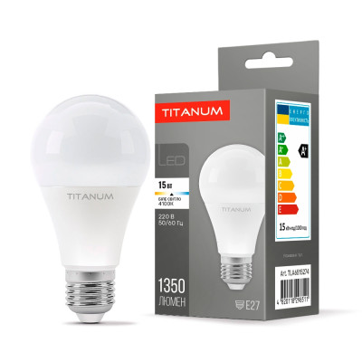LED лампа TITANUM A65 15W E27 4100К