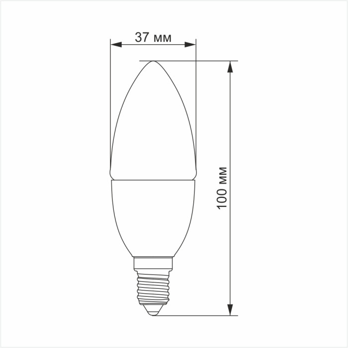 LED лампа TITANUM C37 6W E14 4100К