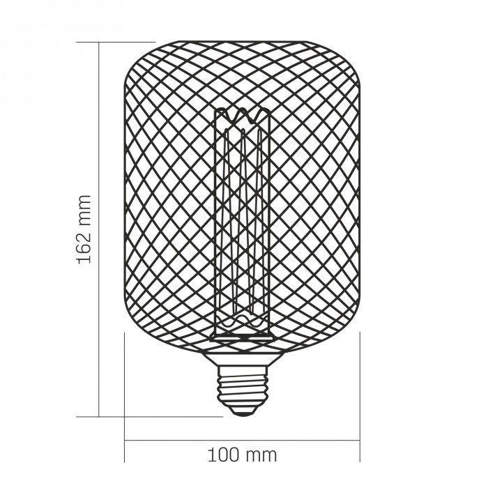 LED лампа VIDEX Filament VL-DBMC100162 4W E27 1800K Black Chainmail style