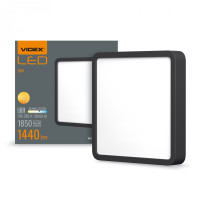 LED Светильник накладной квадрат VIDEX 18W 5000K Black