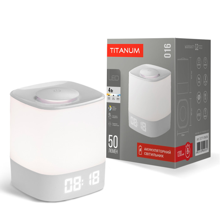 LED світильник акумуляторний TITANUM TLTF-016CW