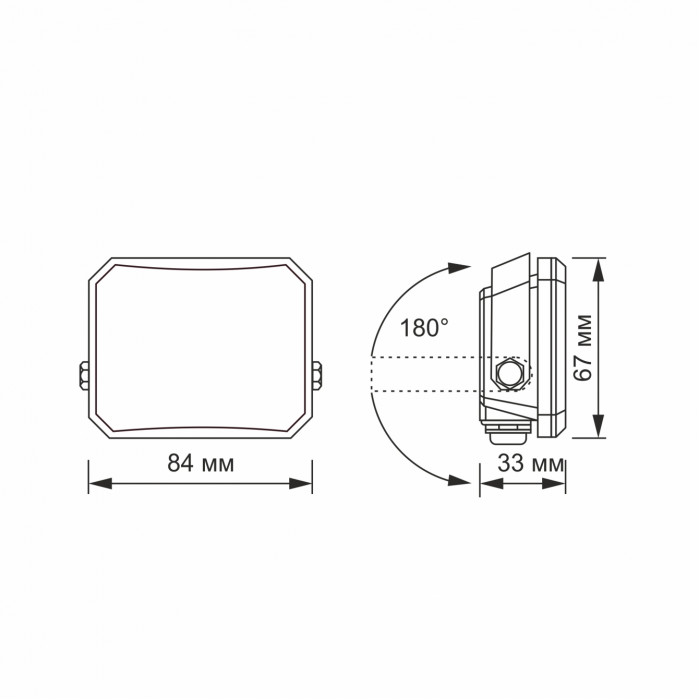 LED прожектор VIDEX F3 10W 5000K 220V Black (VLE-F3-0105B)