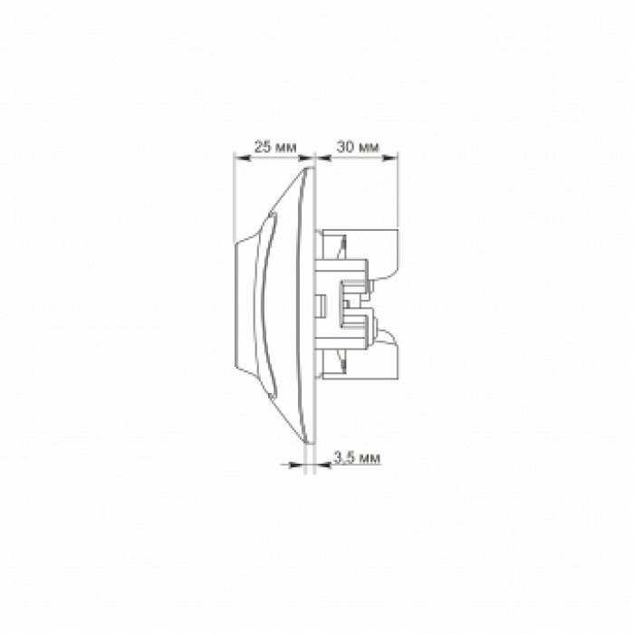Розетка подвійна з заземленням біла TITANUM STANDARD