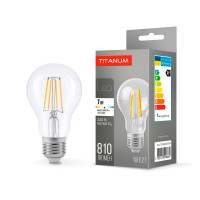 LED лампа TITANUM Filament A60 7W E27 4100К