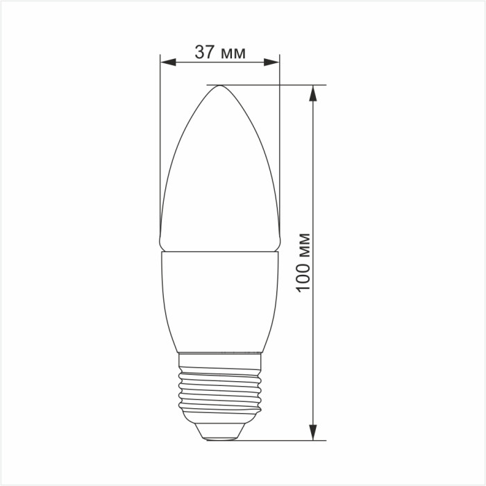 LED лампа TITANUM C37 6W E27 4100К