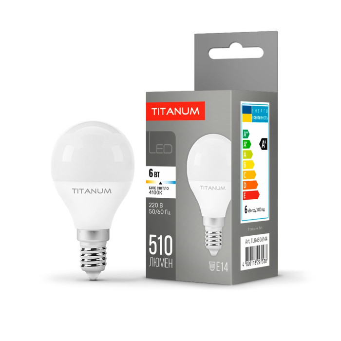 LED лампа TITANUM G45 6W E14 4100К