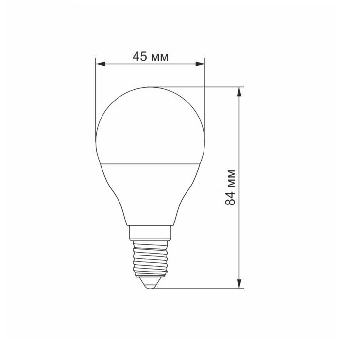 LED лампа TITANUM G45 6W E14 4100К