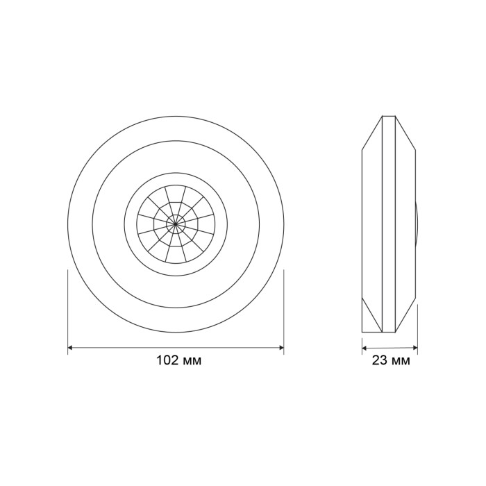 Датчик руху та освітленості VIDEX VL-SPC05B 220V 800W інфрачервоний чорний