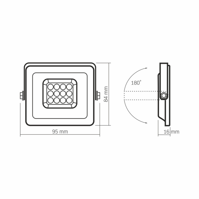 LED прожектор VIDEX F2e 10W 900Lm 5000K 220V