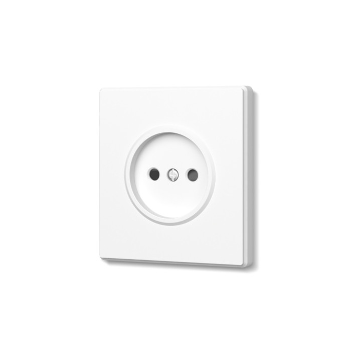 Розетка одинарная без заземления белая матовая VIDEX NOTA (VF-NT-SK1-WH)