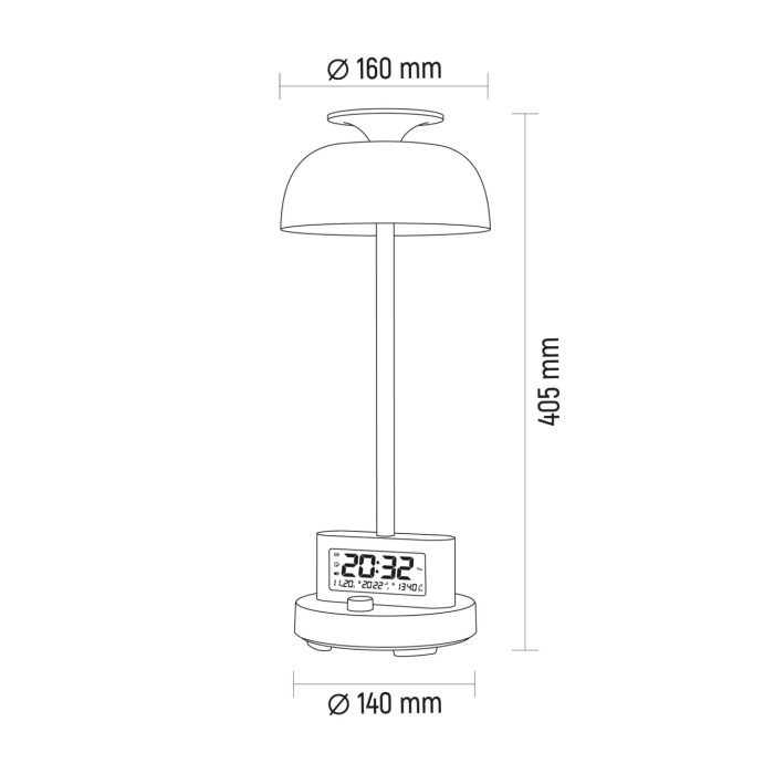 LED лампа настiльна з акумулятором VIDEX VL-TF24W 8W 4000K+RGB White