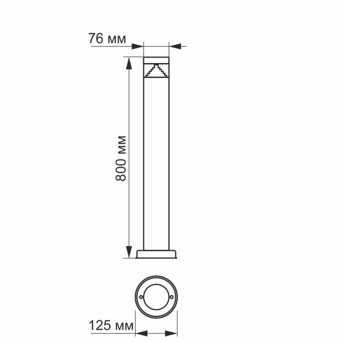 LED Светильник архитектурный AR05 IP54 VIDEX 3W 2700K (80 см)