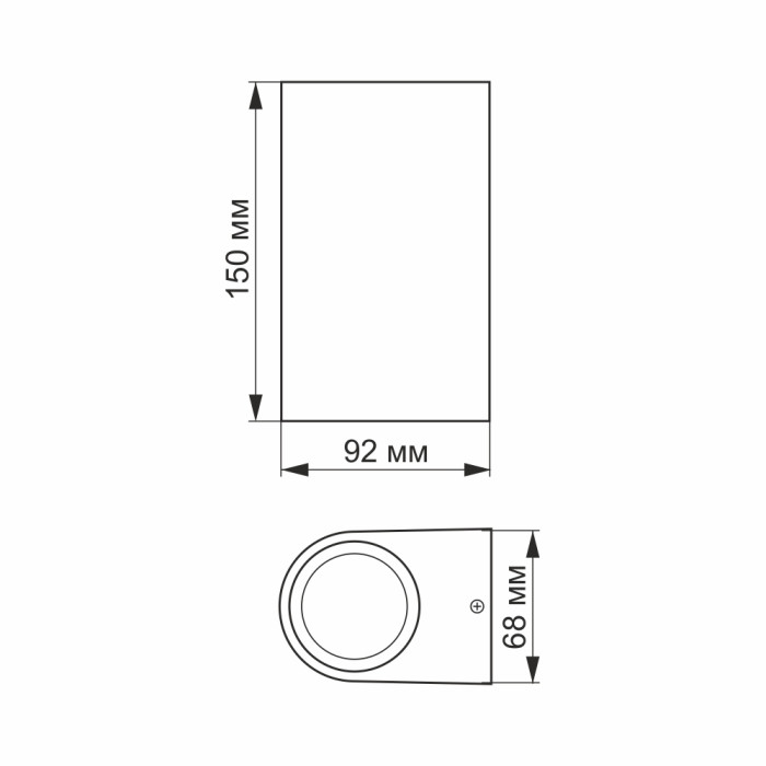 LED Светильник архитектурный AR032 IP54 VIDEX 6W 2700K