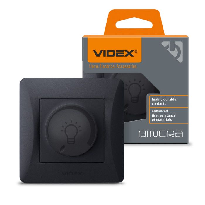 Димер LED 200Вт черный графит VIDEX BINERA