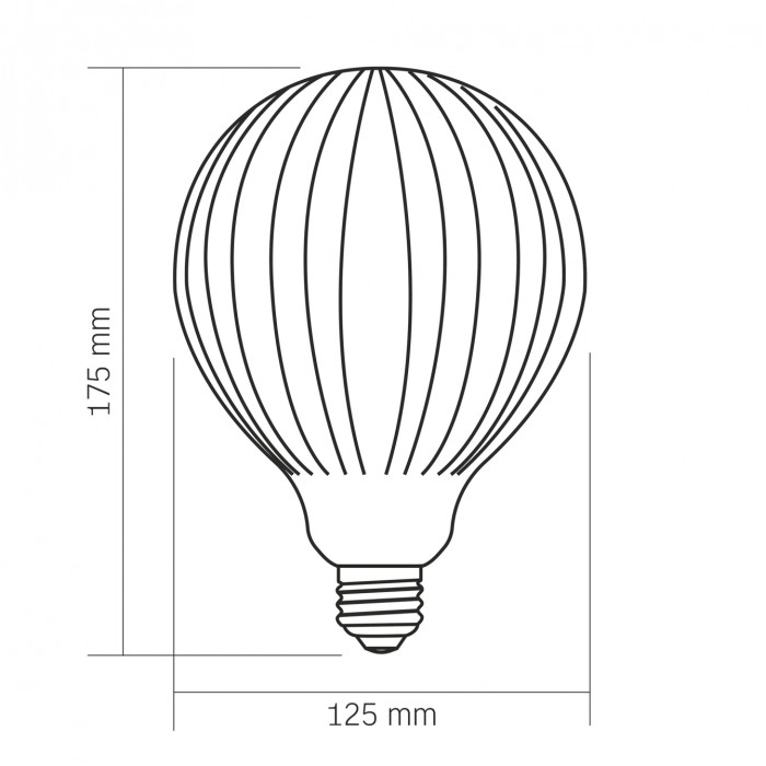 LED лампа VIDEX Filament VL-DG125175-WZTMO 4W E27 3000K Matt opal