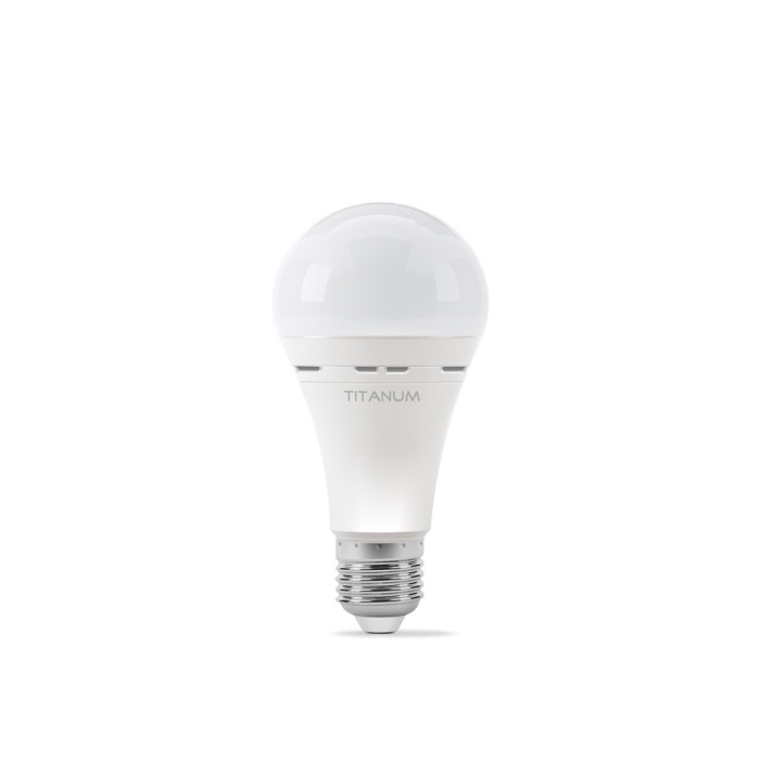 LED лампа акумуляторна TITANUM A68 10W E27 4000К 220V