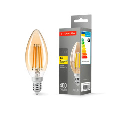 LED лампа TITANUM Filament C37 4W E14 2200К бронза