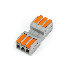 Клемник швидкого монтажу роз'ємний 3+3п 4.0мм сірий PA (TF-KNG-423-3) TITANUM