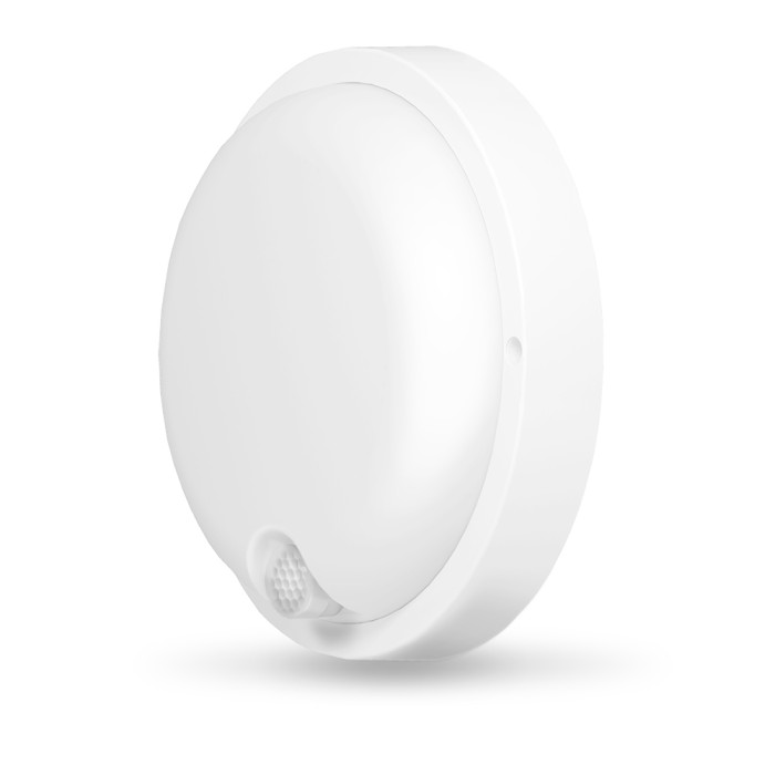 LED светильник с датчиком ИК IP54 круглый VIDEX 12W 5000K сенсорный белый