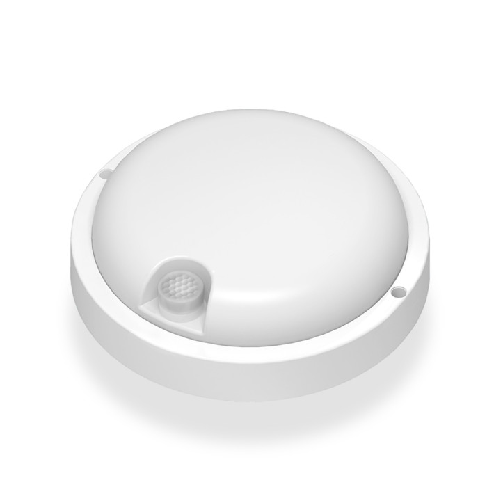 LED светильник с датчиком ИК IP54 круглый VIDEX 12W 5000K сенсорный белый