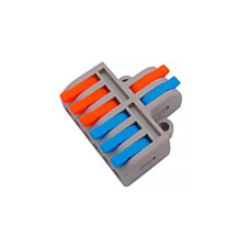 Клемник швидкого монтажу розгалужувальний 2/6п сірий PA (TF-KNR-26) TITANUM