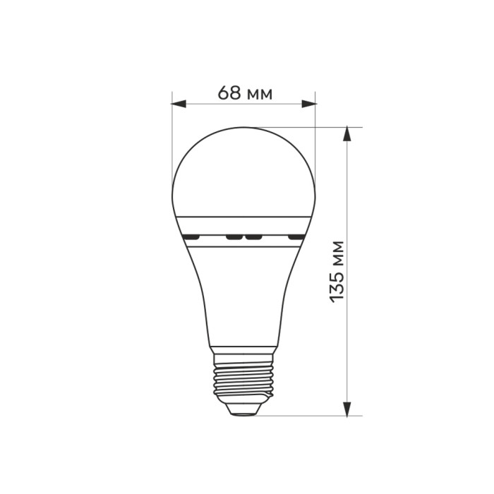 LED лампа акумуляторна TITANUM A68 10W E27 4000К 220V