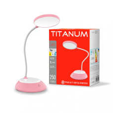 Лампа настольная LED TITANUM TLTF-022Р 7W 3000-6500K USB розовая