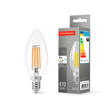 LED лампа TITANUM Filament C37 4W E14 4100К