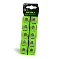 Батарейка годинникова Videx AG10/LR1130 BLISTER CARD 10 шт