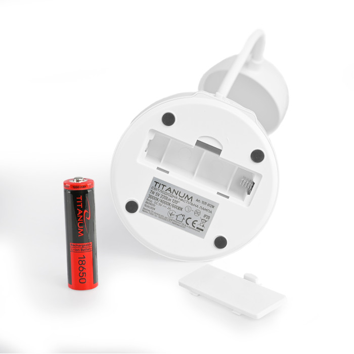 Лампа настільна акумуляторна LED TITANUM TLTF-012W 7W 3000-6000K/28343