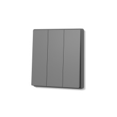 Выключатель трехклавишный серый графит VIDEX NOTA (VF-NT-SW3-GR)